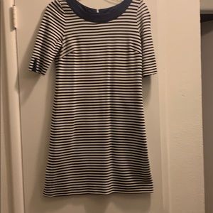 Blue and white stripped dress